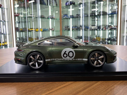 1/18 Resin Model - Porsche 911 Sport Classic Oak Green Metallic by Spark Models