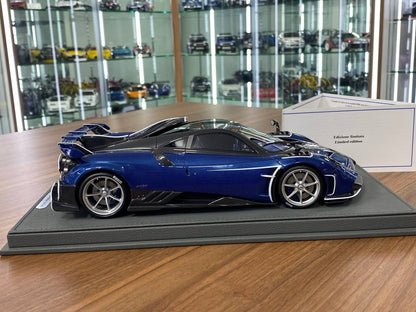 1/18 Resin Model - Pagani Imola Carbon Fiber Blue by BBR Models