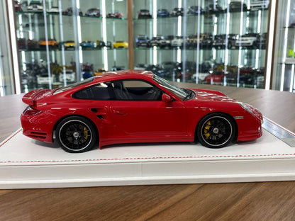 1:18 Resin Porsche 911 Turbo S (997.2) Red Exterior with Black Interior Ivy Model