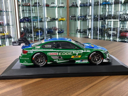 1:18 Diecast (Doors Opening) – Minichamps BMW M3 DTM 2013 #7 A. Farfus, BMW Team RBM – Green Racing Decal (Limited 1002 pcs)