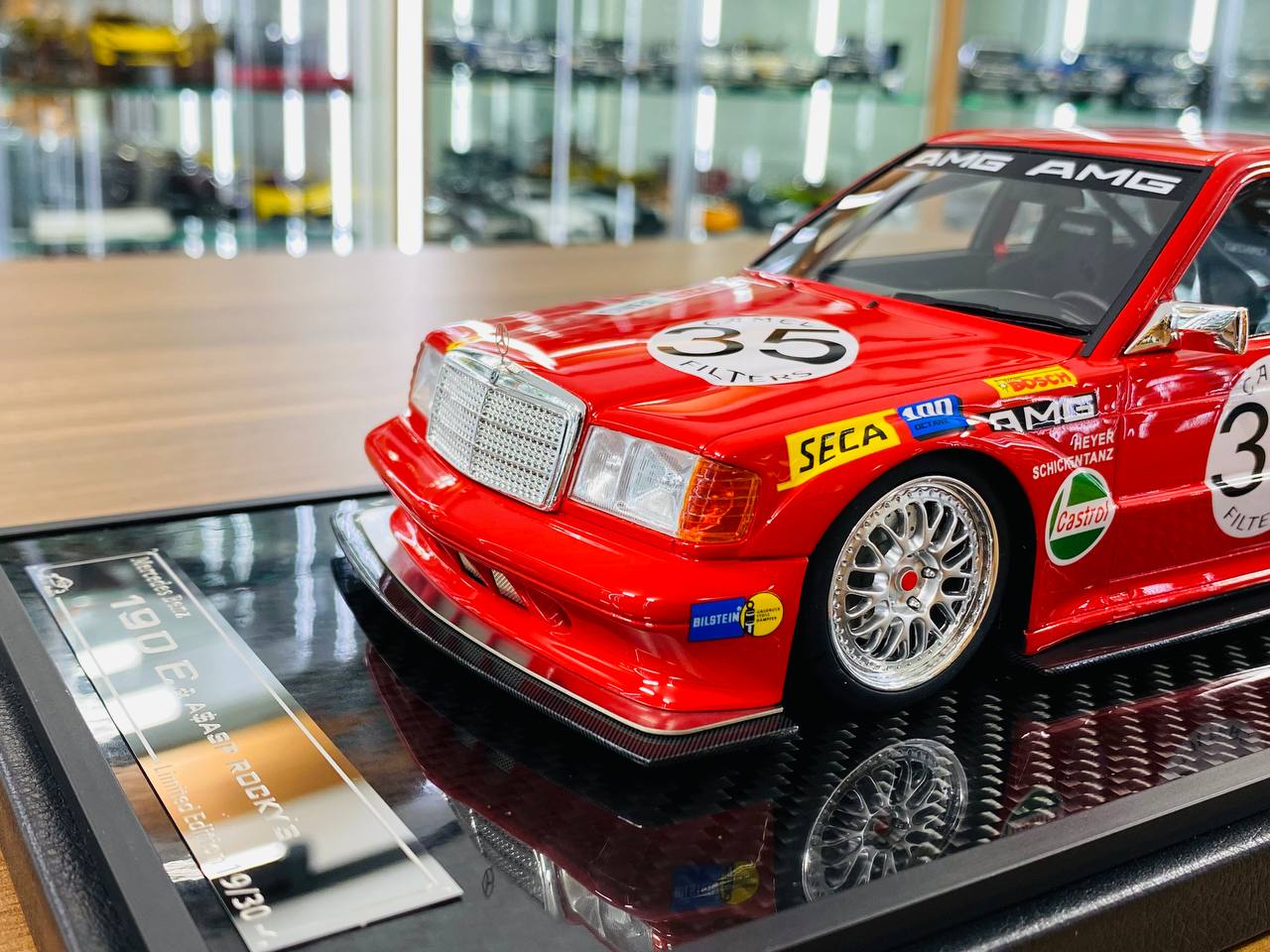 VIP Model Mercedes-Benz 190 E & A$AP Rocky’s Edition – 1/18 Resin Model, Red Pig Decal, Limited to 30 Units