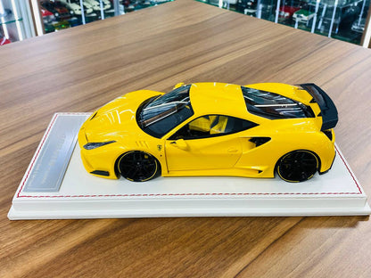 Davis & Giovanni Ferrari 488 GTB – 1/18 Resin Model, Yellow, Limited to 10 Units