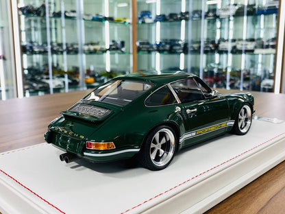 Ivy Model Porsche 911 Singer – 1/18 Resin Model, Irish Green/White Stripe, Limited 50