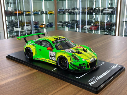 Ixo Models 1/18 Metal Diecast PORSCHE 911 GT3 R 2016 #912 Manthey Racing 2018 VLN Nurburing Green