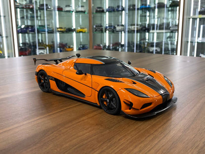 1:18 Diecast Metal Full Opening – AUTOart Koenigsegg Agera RS – Cone Orange / Black Accents