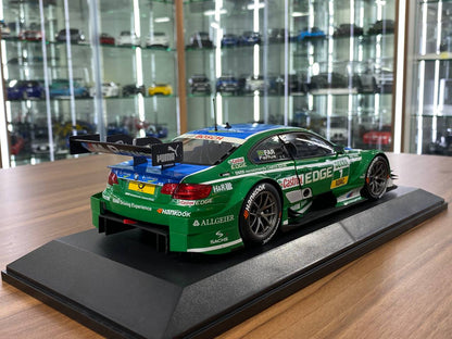 1:18 Diecast (Doors Opening) – Minichamps BMW M3 DTM 2013 #7 A. Farfus, BMW Team RBM – Green Racing Decal (Limited 1002 pcs)