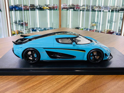 GT Spirit Koenigsegg Regera Resin Model - Baby Blue | 1/18 Scale, Limited Edition