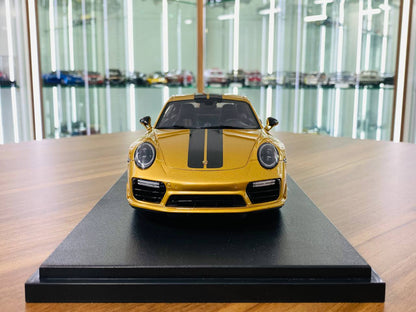 GT Spirit Porsche 911 Turbo S Resin Model - Gold | 1/18 Scale, Limited Edition