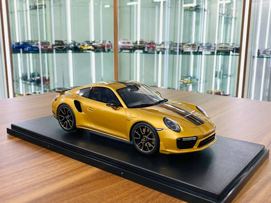 GT Spirit Porsche 911 Turbo S Resin Model - Gold | 1/18 Scale, Limited Edition