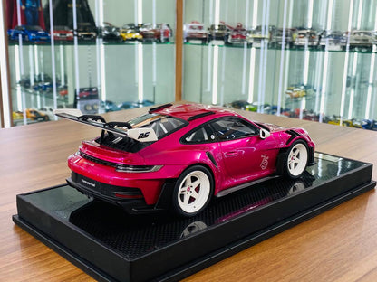 1/18 Resin - Timothy & Pierre Porsche 911 GT3 RS Weissach Package Pink Vorsteiner