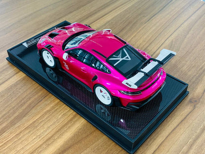 1/18 Resin - Timothy & Pierre Porsche 911 GT3 RS Weissach Package Pink Vorsteiner