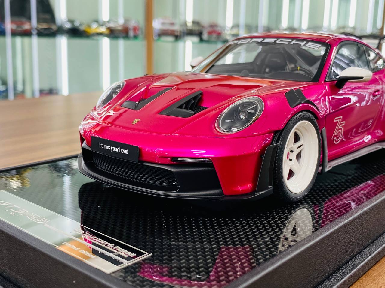 1/18 Resin - Timothy & Pierre Porsche 911 GT3 RS Weissach Package Pink Vorsteiner