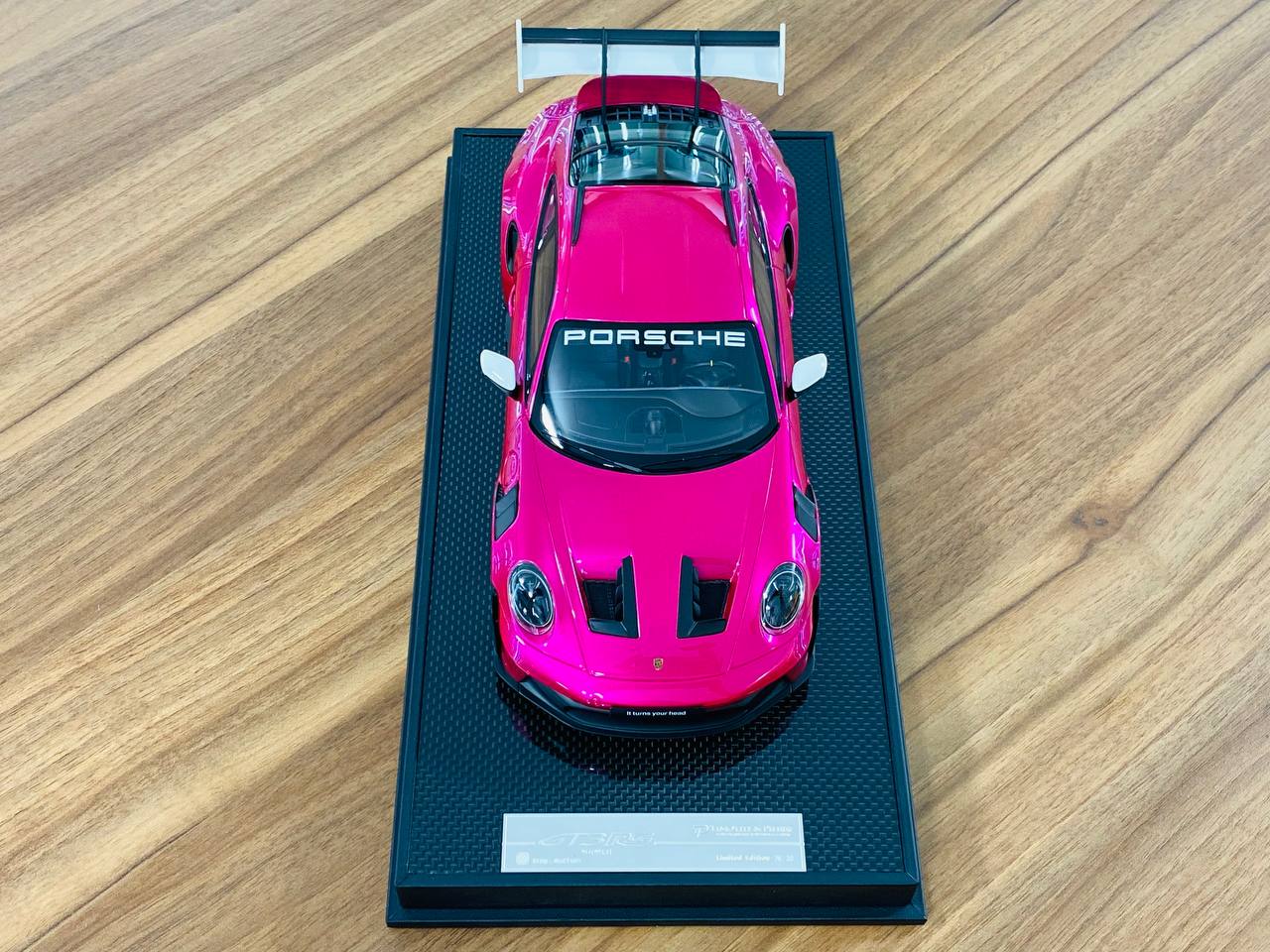 1/18 Resin - Timothy & Pierre Porsche 911 GT3 RS Weissach Package Pink Vorsteiner