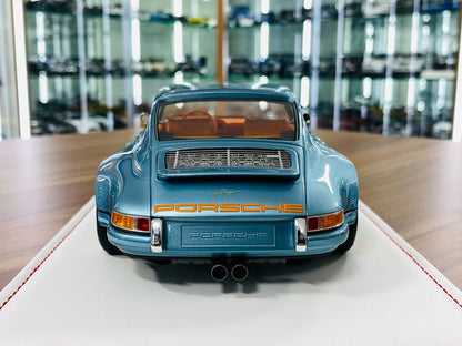 Ivy Model Porsche 911 Singer – 1/18 Resin Model, Ice Blue Metallic, Limited to 50 Units