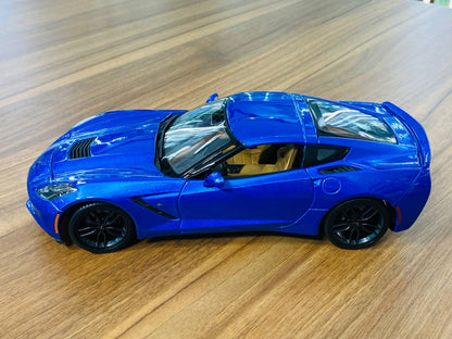 1/18 Diecast Full opening  Maisto Chevrolet Corvette Stingray Z51 2014 Blue