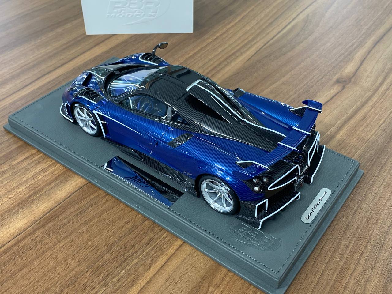 1/18 Resin Model - Pagani Imola Carbon Fiber Blue by BBR Models