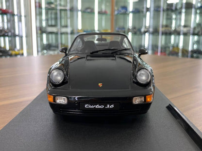 1/18 Diecast Solido Porsche 964 Turbo BLACK 1990 Scale Model Car