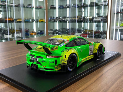 Ixo Models 1/18 Metal Diecast PORSCHE 911 GT3 R 2016 #912 Manthey Racing 2018 VLN Nurburing Green