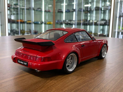 1/18 Diecast Porsche 911 964 Turbo 3.6 Roughe 1990 Dark Red by Solido