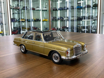 1/18 Diecast Norev Mercedes-Benz 280 SE (W108) Dealer Edition in Beige Model Car