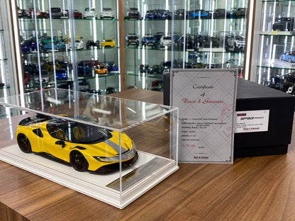 1:18 Resin Model - Davis & Giovanni Ferrari SF90 Stradale Novitec - Giallo Tristrato