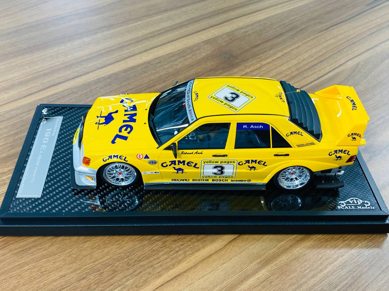 VIP Model Mercedes-Benz 190 E & A$AP Rocky’s Edition – 1/18 Resin Model, Camel Cup Decal, Limited to 30 Units