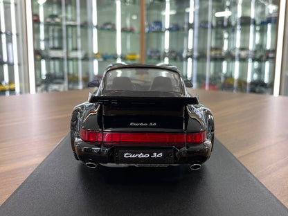 1/18 Diecast Solido Porsche 964 Turbo BLACK 1990 Scale Model Car