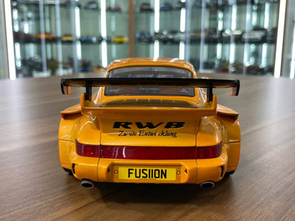 1/18 Diecast Porsche 964 RWB - HIBIKI 2016 Orange by Solido