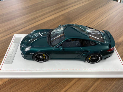 1:18 Resin- Porsche 911 Turbo S (997.2) Dark Green with Black Interior by Ivy Model