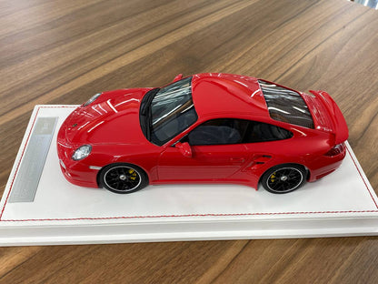 1:18 Resin Porsche 911 Turbo S (997.2) Red Exterior with Black Interior Ivy Model