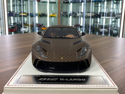 1:18 Resin Model – Davis & Giovanni Ferrari 812 N-Largo (Louis Vuitton) – Matt Brown / LV Gold Monograms