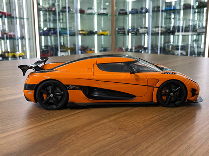 1:18 Diecast Metal Full Opening – AUTOart Koenigsegg Agera RS – Cone Orange / Black Accents