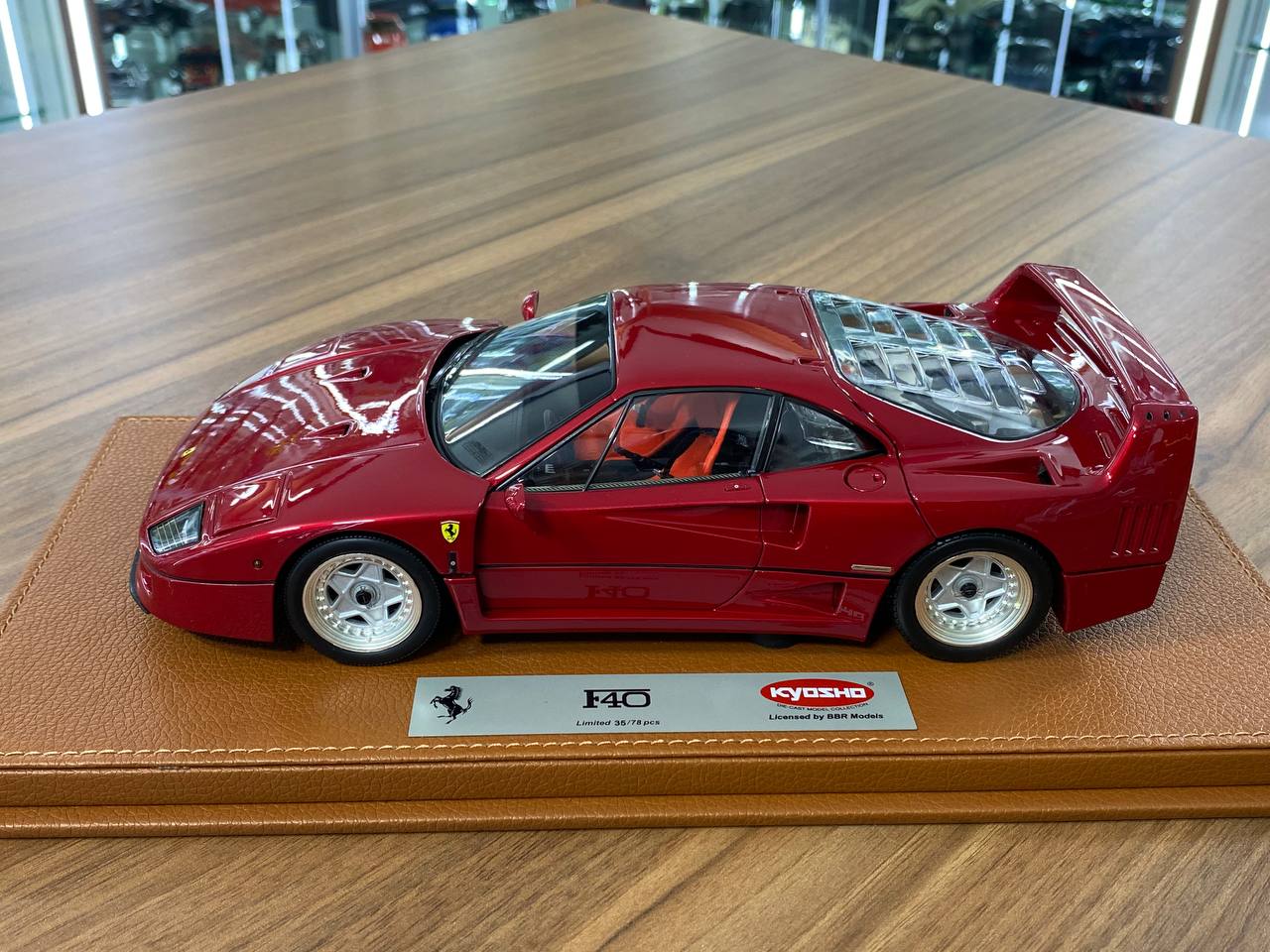 1:18 Diecast Full Opening – BBR by Kyosho Ferrari F40 (Metallic Red) Limited Edition 78pcs