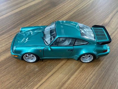 1/18 Diecast Porsche 911 Turbo 964 Green by Solido Model Car