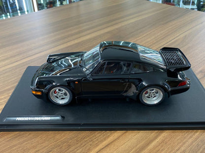 1/18 Diecast Solido Porsche 964 Turbo BLACK 1990 Scale Model Car