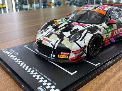 Ixo Models 1/18 Metal Diecast PORSCHE 911 GT3 R 2016 #69 ADAC GT-Masters Hockenheim 2018 in Mix Color