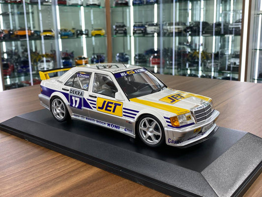 1:18 Diecast – Minichamps Mercedes-Benz 190E 2.5-16 Evo 1 Jörg van Ommen DTM 199