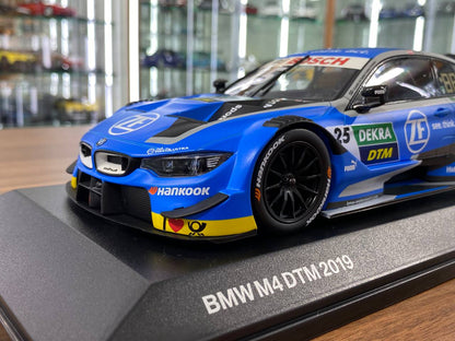 1:18 Diecast – Minichamps BMW M4 DTM 2019 P. Eng, BMW Team RMR #25 – Blue Racing Decal