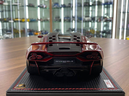 1/18 Resin Model - Lamborghini Invencible by MR Collection (Rosso Efesto)