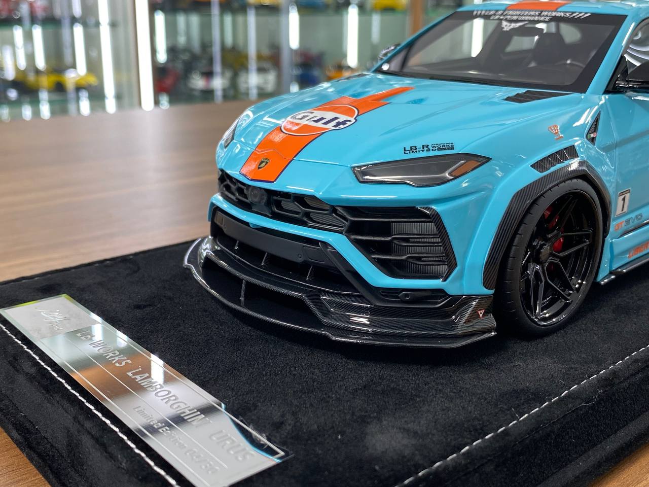 1:18 Resin Model – IVY Model Lamborghini URUS LB WORKS in Gulf Blue