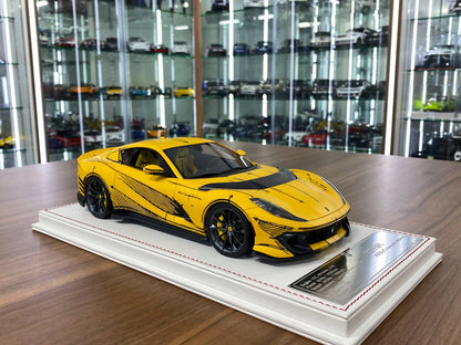 1:18 Resin Model - Ferrari 812 Competizione by Davis & Giovanni (Matt Pearl Yellow / Black Graphic)