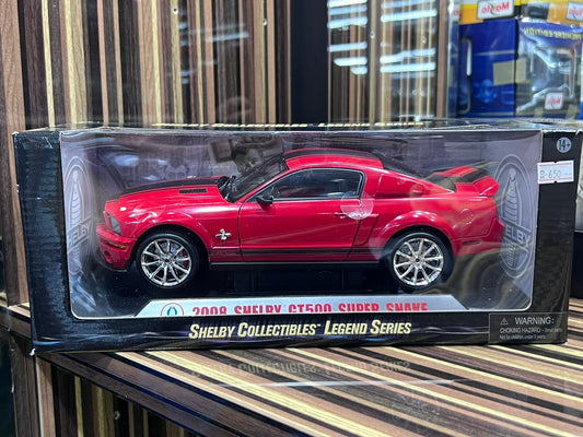 1/18 Diecast Ford Shelby GT500 Super Snake 2008 Red Model Car Shelby Collectibles