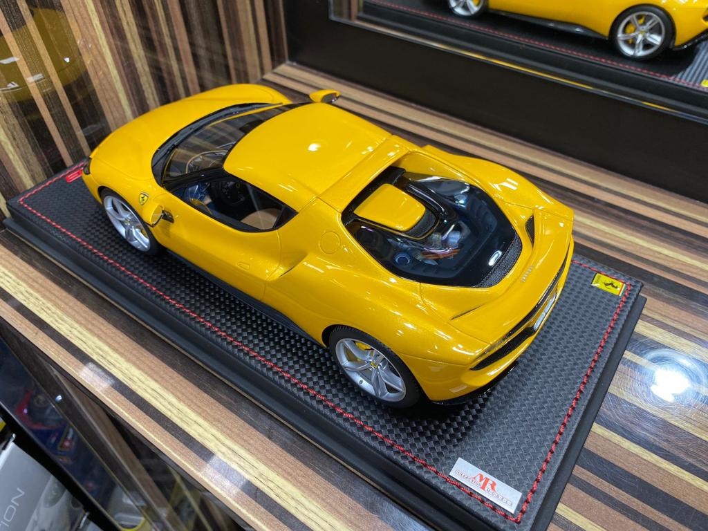 Ferrari 296 GTB Yellow 1/18 Diecast car by MR Collection