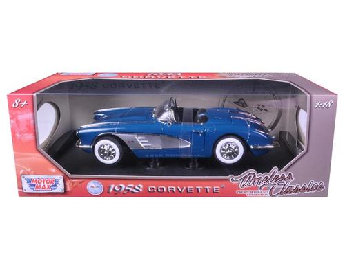 1958 Chevrolet Corvette Turquoise Timeless Classics 1-18 Diecast Model Car Motormax