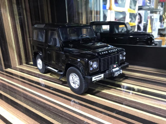 1/18 Diecast Land Rover Defender 90 Black Kyosho Scale Model Car