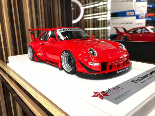 1/18 Porsche RWB Fishbone Red FuelMe Scale Model Car