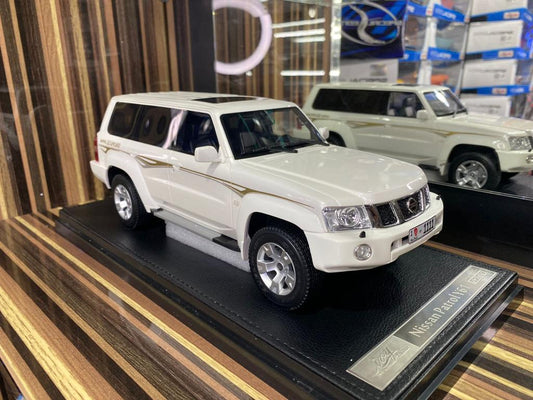 1/18 Diecast Nissan Patrol Safari Y61 Custom White IVY Models Scale Model Car