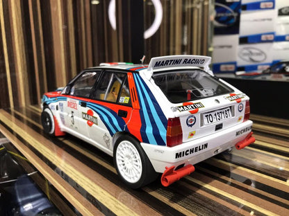 1/18 Diecast Lancia Delta Martini Racing White Kyosho Scale Model Car