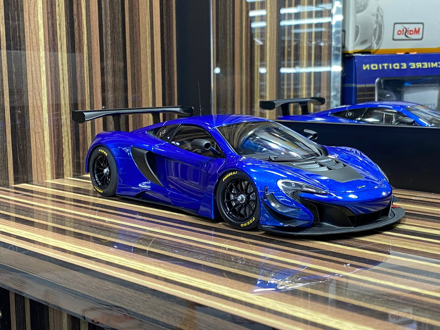 1/18 Diecast McLaren 650S GT3 Blue AUTOart Scale Model Car