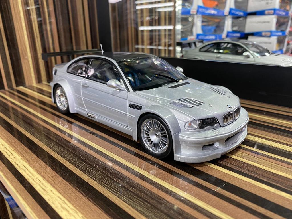 1/18 Diecast BMW M3 GTR 2001 Silver Model Car by Minichamps – dturman.com